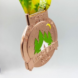 Rose gold metal medal