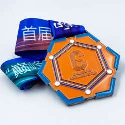 Custom hexagon medal