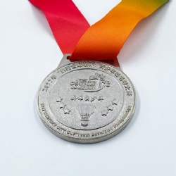Custom round shape silver medal