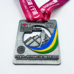 Custom international half marathon medal