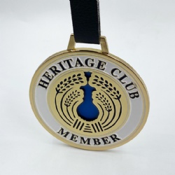 Matt gold metal gof bag tag