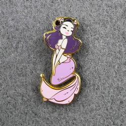 mermaid enamel metal lapel pin