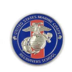 metal zinc alloy silver enamel challenge coin