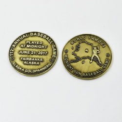 antique brass die casting metal alloy coin