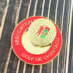 Gold metal poker chip
