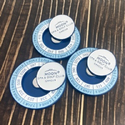 Navy color metal golf poker chip