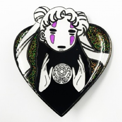 soft enamel lapel pin with glitter