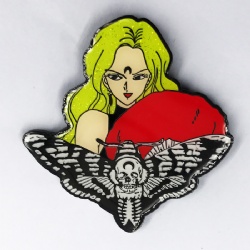 anime colorful glitter enamel pin with epoxy
