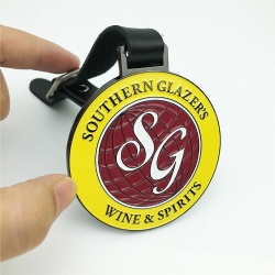 custom soft enamel bag tag with black nickel plating