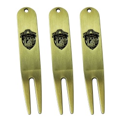 antique brass bending golf pitch fork divot tool