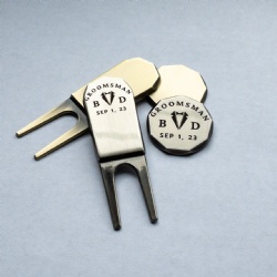 nickel plating handmade edge bending golf pitch fork divot tool