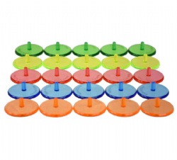 Plastic golf ball marker