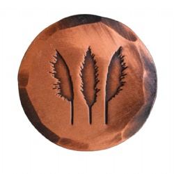 Hammered edge golf ball marker with custom logo