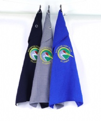 different color waffle golf towel