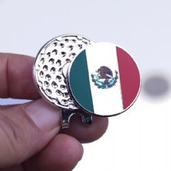 metal hat clip with mexico ball marker