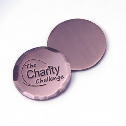 Hand Forged Hammered edge custom logo golf ball marker