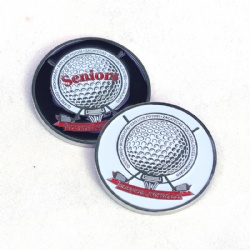 two sided logo custom golf ball markers