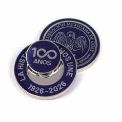 custom logo golf magnetic metal poker chip ball marker