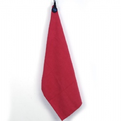 red color golf towel with magnet