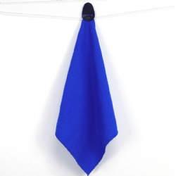 blue color golf towel with magnet