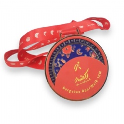 Custom rotating gold medal