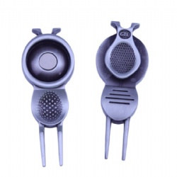 metal golf divot tool with ball marker