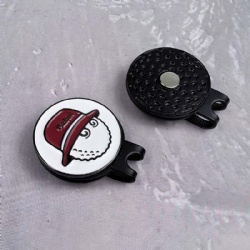 metal magnetic golf hat clip with ball marker
