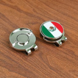 metal magnetic golf hat clip with ball marker