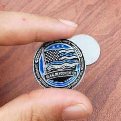 soft enamel custom logo antique silver ball marker coin