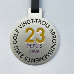 Metal golf bag tag