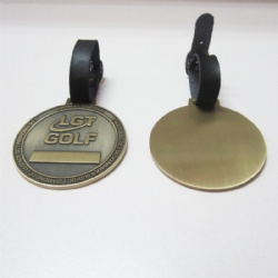 Antique metal golf bag tag