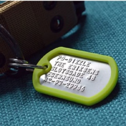 Metal ID name tag