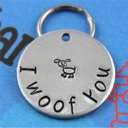 Round shape dog tag