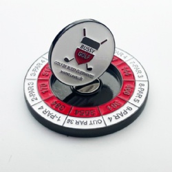 Black metal golf poker chip