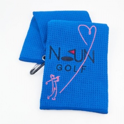 custom waffle golf towel