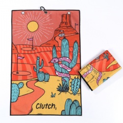 custom waffle microfiber golf-towel with printing logo
