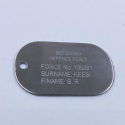 Stainless steel dog tag