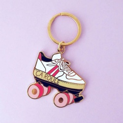 customized design gold metal enamel keychain