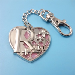 custom glass enamel keychain