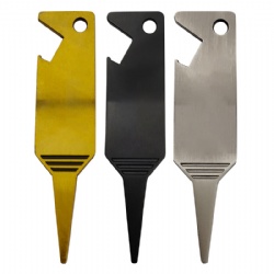 Bottle opener golf divot tool