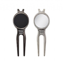 Metal golf divot tool with ball marker